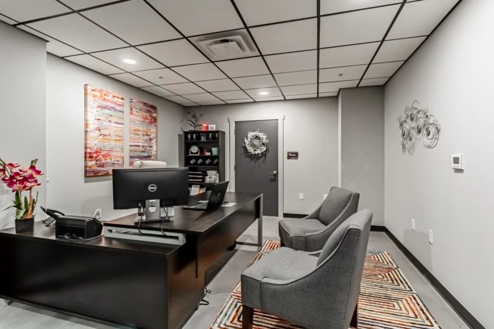 Clubhouse lounge with FlowStone flooring
